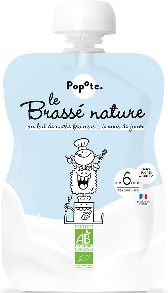 Popote -- Gourde lactée brassé nature bio - 100 g