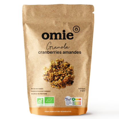 Omie -- Granola cranberries amandes bio (avoine français) - 330 g