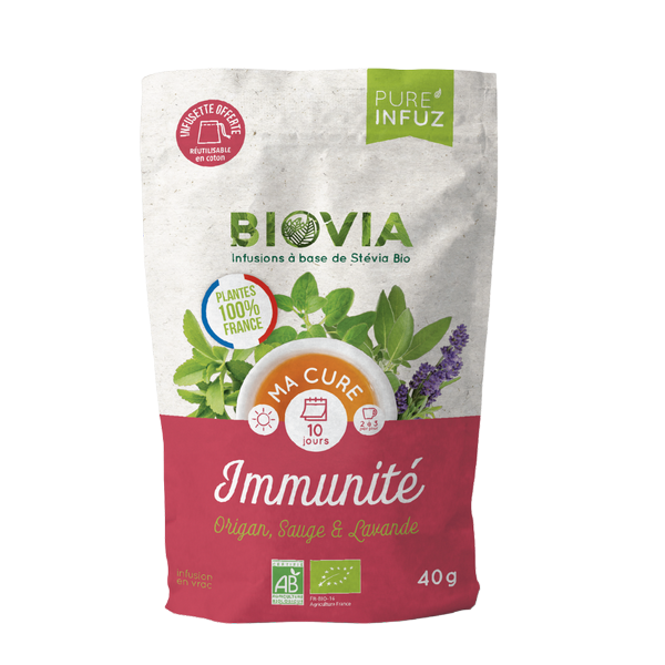 Biovia -- Tisane immunité à la stévia bio - 40 g